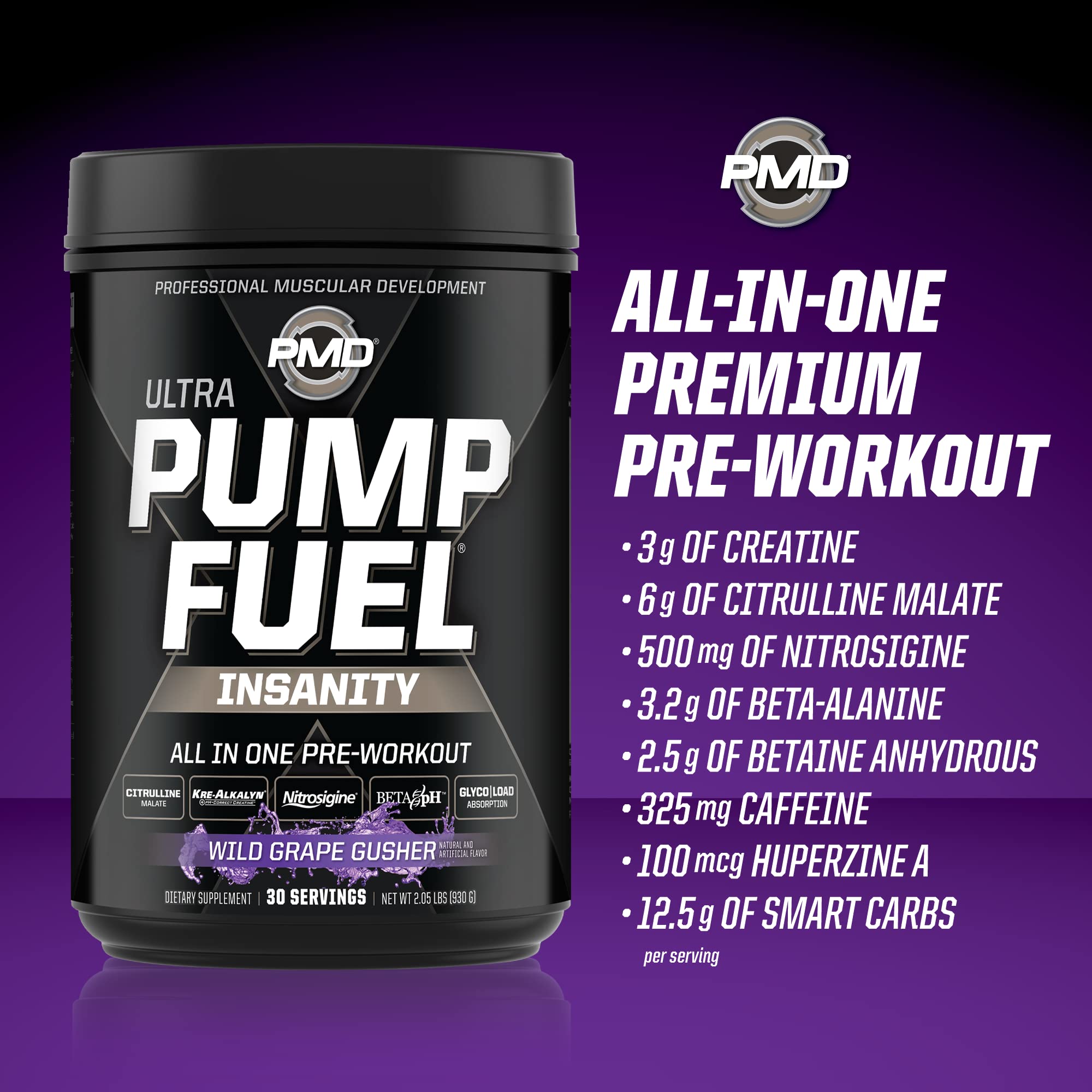 PMD Pump Fuel Ultra Insanity in gym setting implies performance-focused use.
