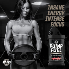 PMD Pump Fuel Ultra Insanity ingredients panel highlights creatine and amino blends