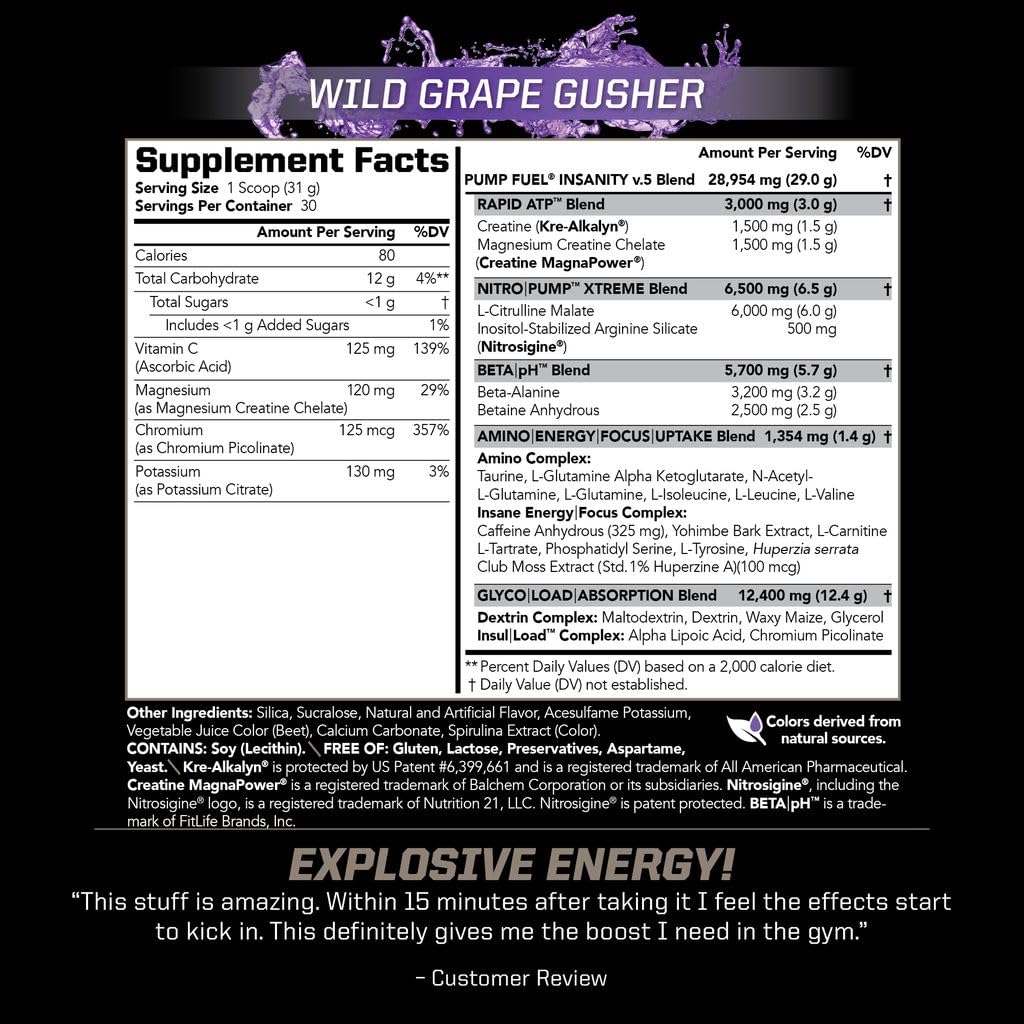 PMD Pump Fuel Ultra Insanity scoop indicating precise serving for energy support.