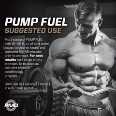PMD Pump Fuel Ultra shake in glass with blackberry lemonade flavor