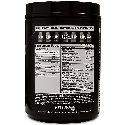 PMD Pump Fuel Ultra strawberry limeade scoop ready for precise dosing during workouts