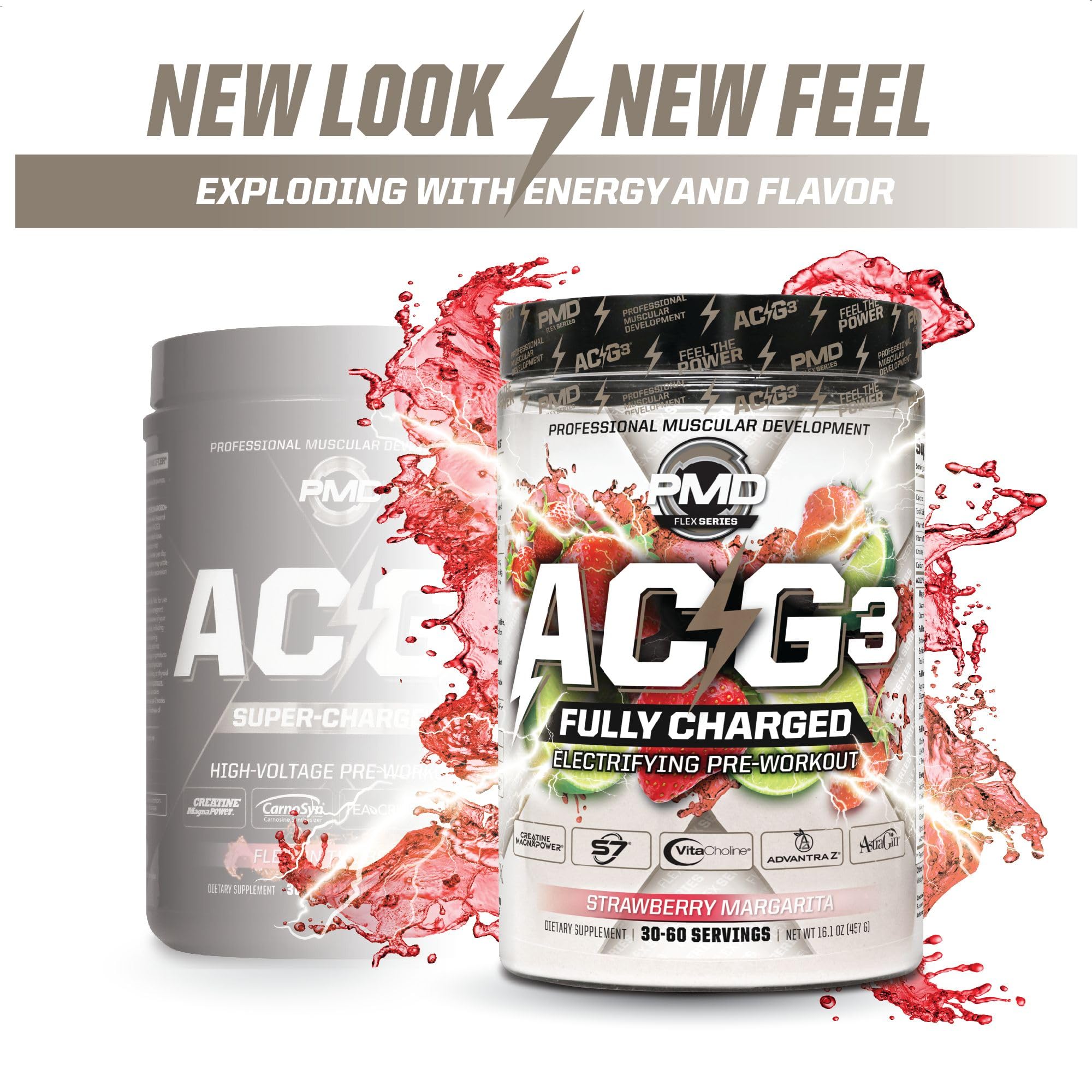 PMD ACG3 pre-workout shake in a glass demonstrates fast mix and sustained focus.