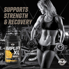 PMD Amplify XL Hydro Greens Blend detail highlights added nutrients for wellness.