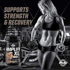 PMD Amplify XL scoop showing serving size and texture