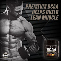 PMD Sports BCAA Charged powder in a glass ready to fuel a training session