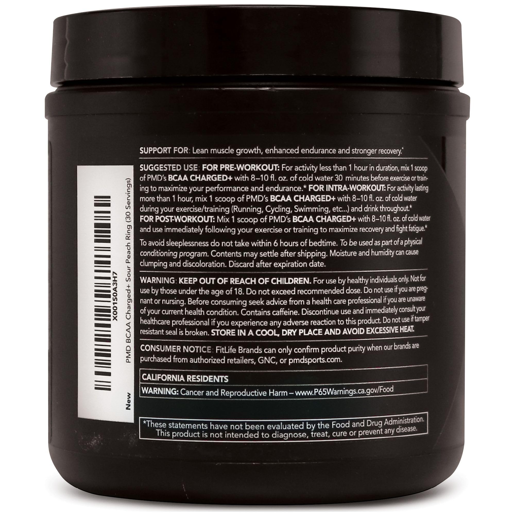PMD BCAA Charged after-workout recovery drink supporting cooldown and recovery