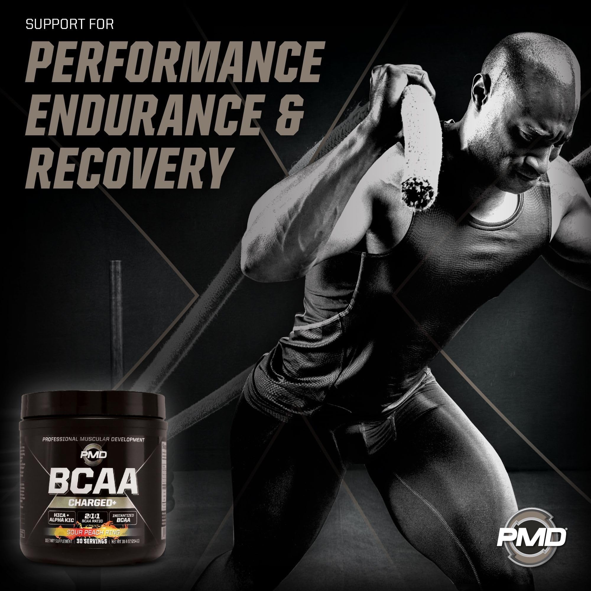 PMD BCAA Charged powder being stirred to support smooth mix during training