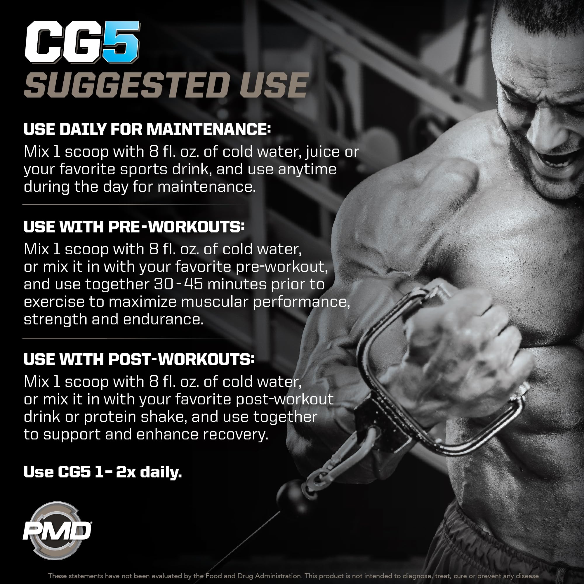 PMD CG5 scoop dispensing precise pre and post workout servings