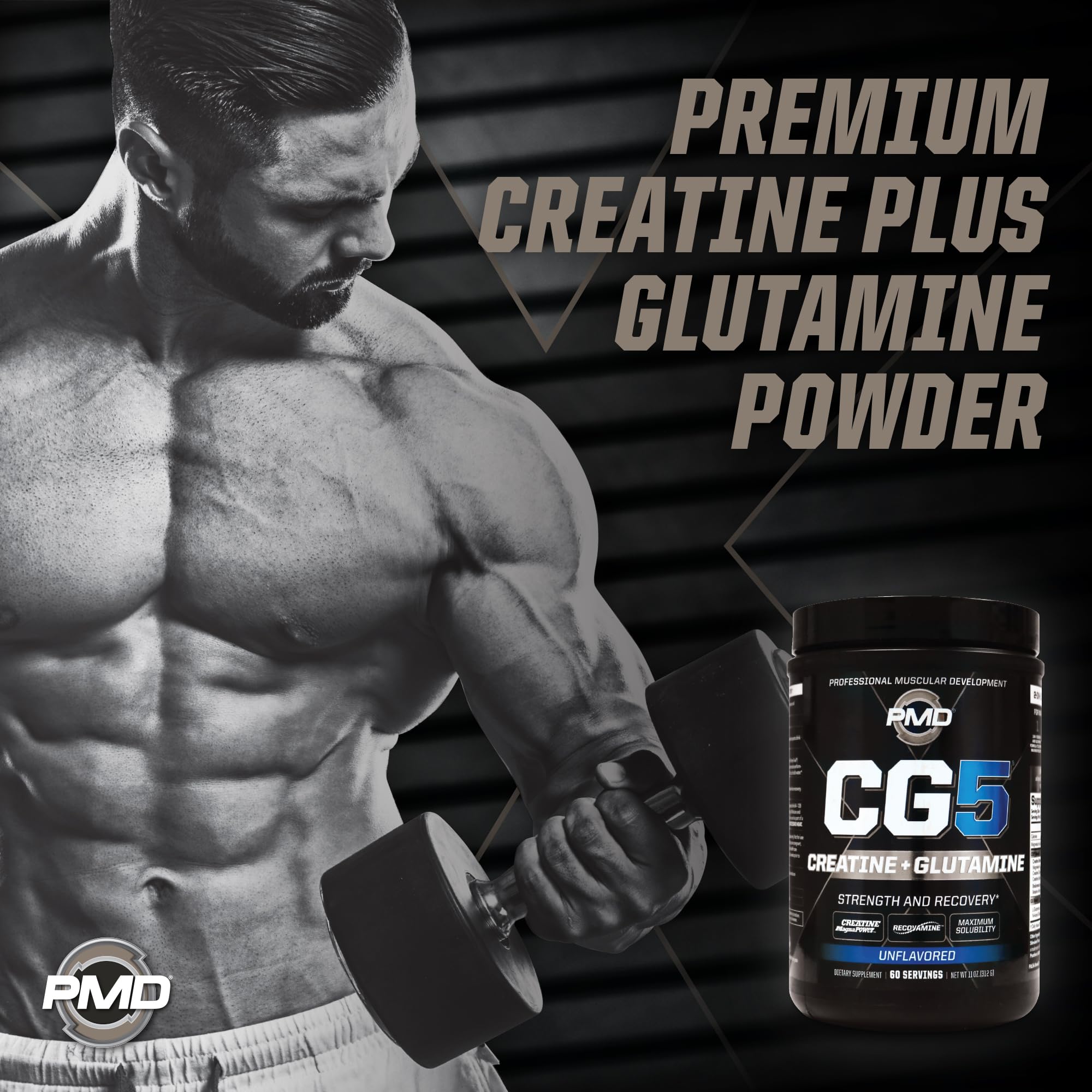 PMD CG5 unflavored powder tub ready for shakes