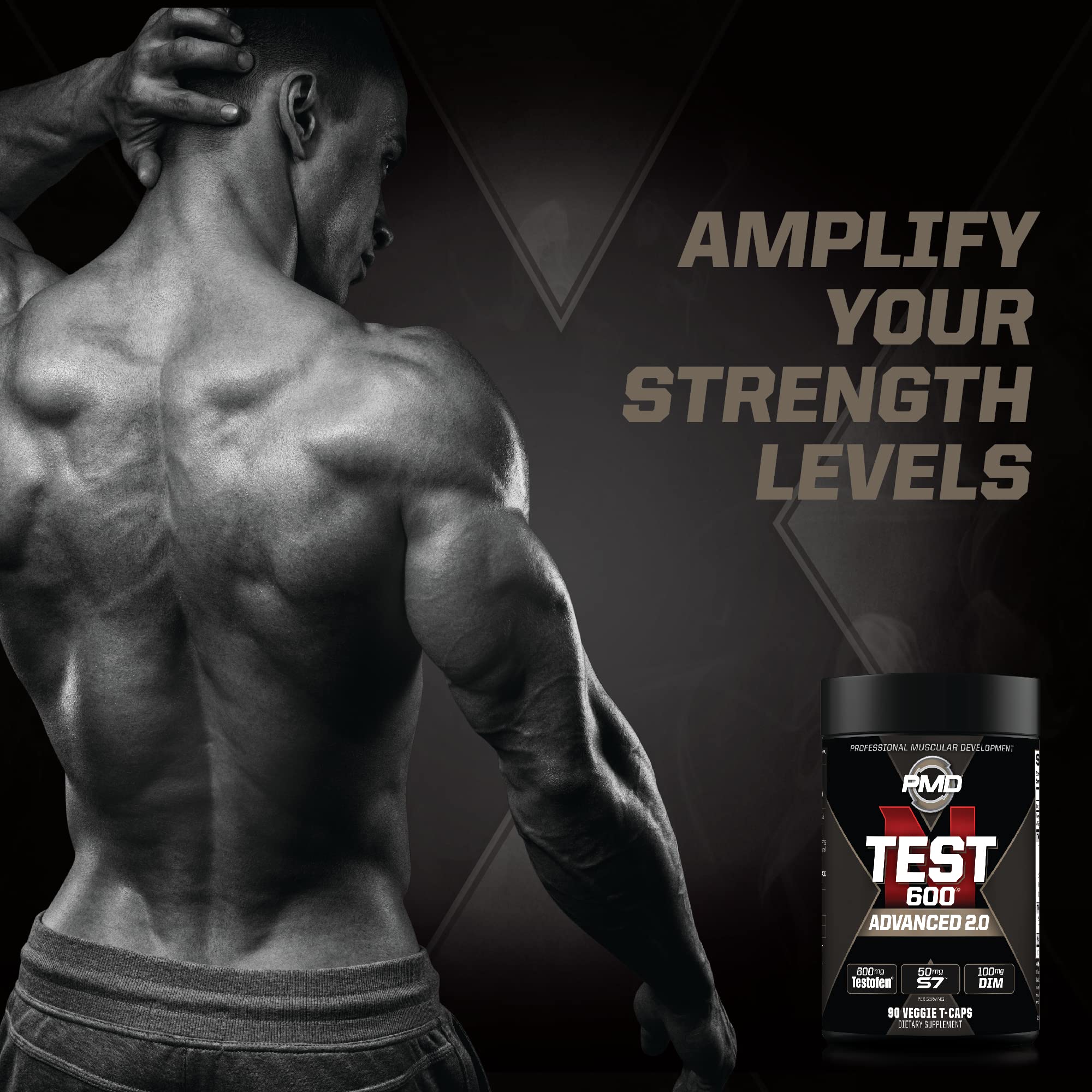 PMD Sports N-Test 600 capsules pack ready to take daily.