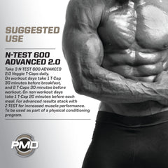 PMD sports label transparency seal communicates honest dosing and quality.