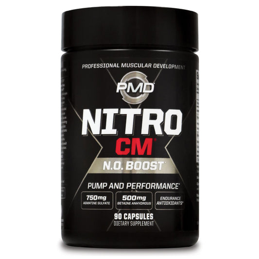 PMD Sports Nitro CM bottle front view highlighting nitric oxide support for workouts