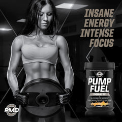 PMD Sports Pump Fuel creatine blend highlighting strength-building ingredients.