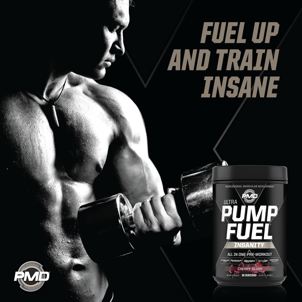 PMD label highlights 3g creatine blend and 6g citrulline malate per serving