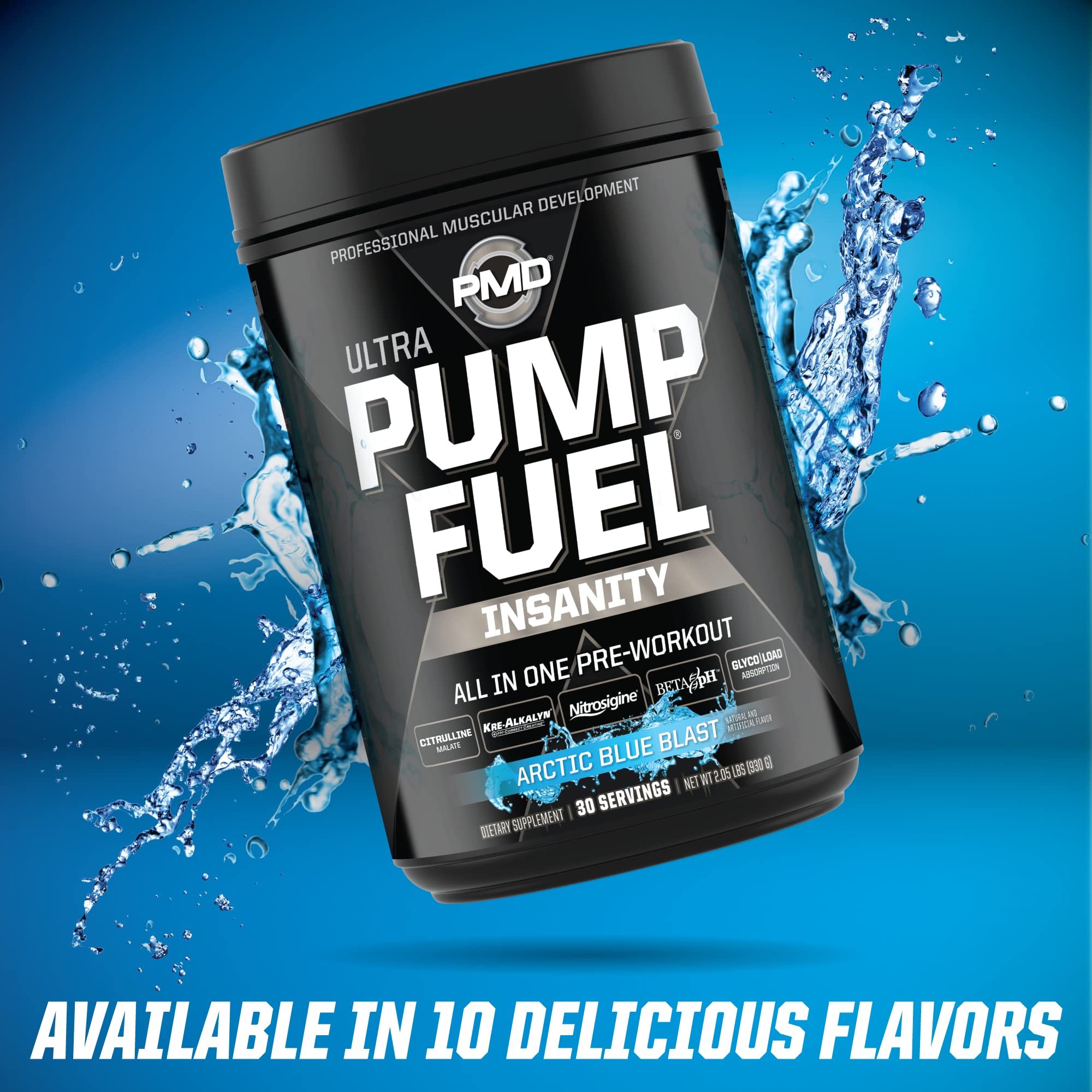 PMD Sports Pump Fuel Ultra Insanity Nutrition Balance Graphic signals premium ingredients