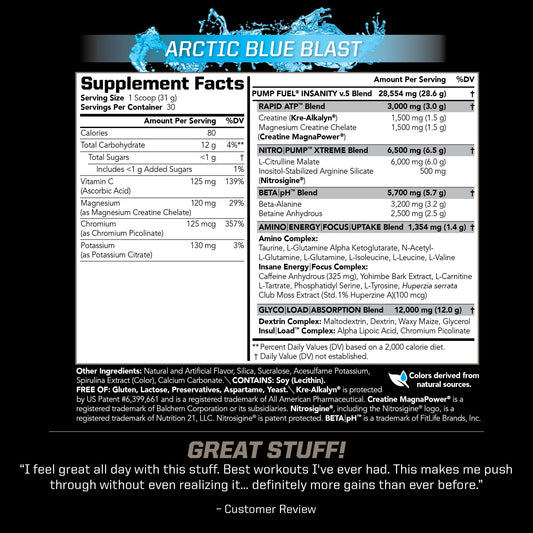 PMD Sports Pump Fuel Ultra Insanity Serving Scoop enables precise dosing for consistency