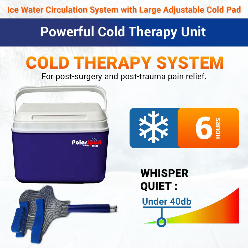 Foam insulated tubing keeps the cold water stable during therapy