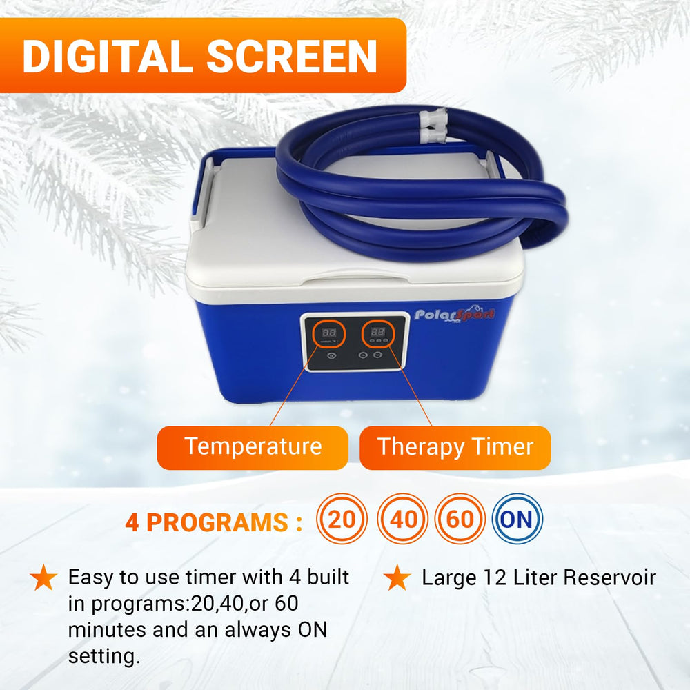 Polar Sport insulated tubing keeps water cold for consistent therapy sessions