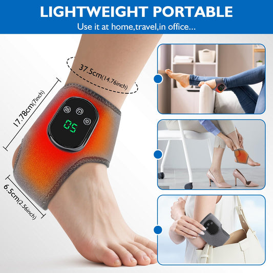 Pnylqo foot and ankle massager with air-pressure feature for comfort