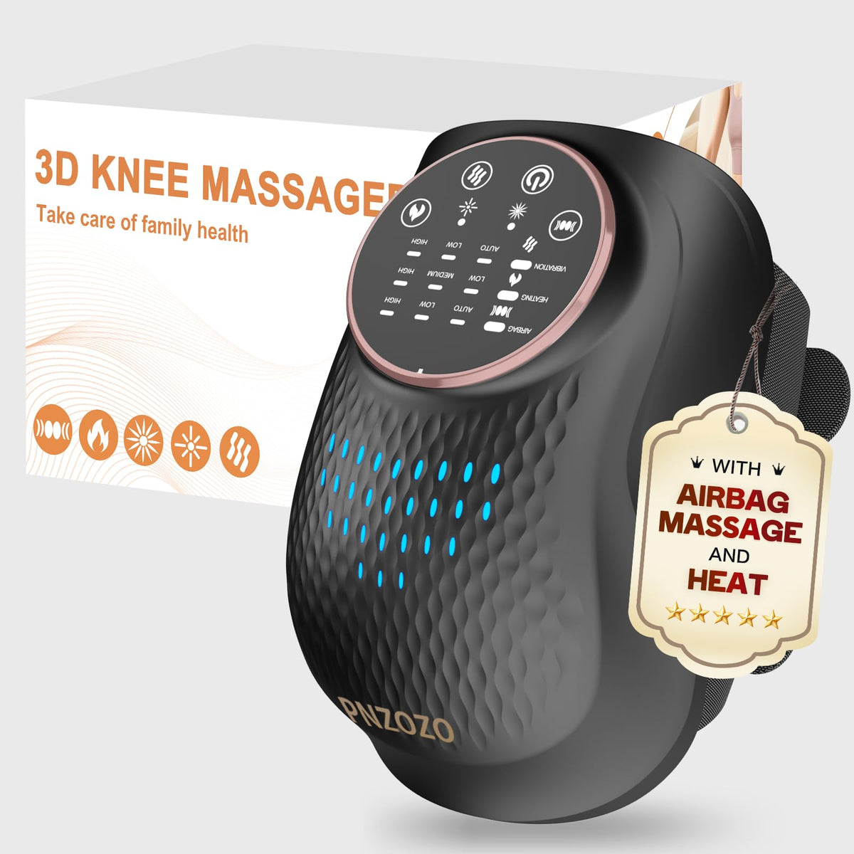 PNZOZO knee massager with smart LED panel for easy control