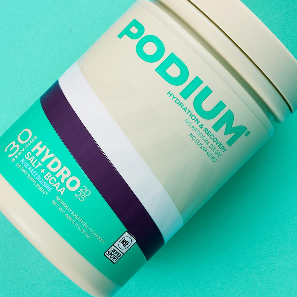Podium BCAAs stirring action illustrating convenient intra-workout sip
