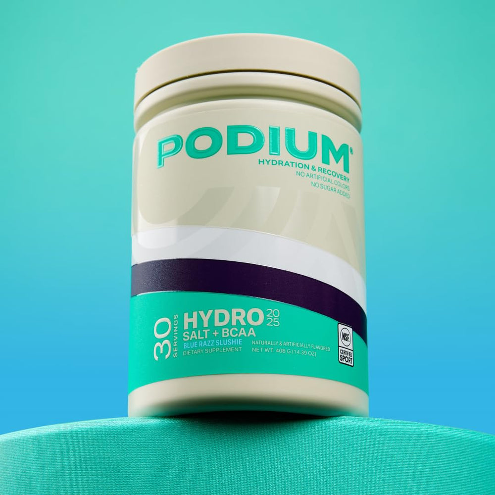 Podium Hydro Salt mixing glass showing easy preparation for training