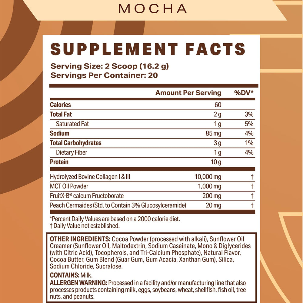 Podium Morning Collagen Mocha serving scoop included in package