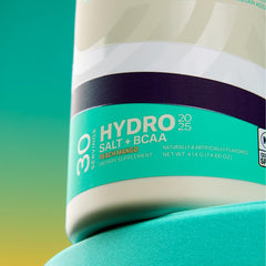 Podium Nutrition Hydro+Salt label close-up highlights NSF Certified safety.