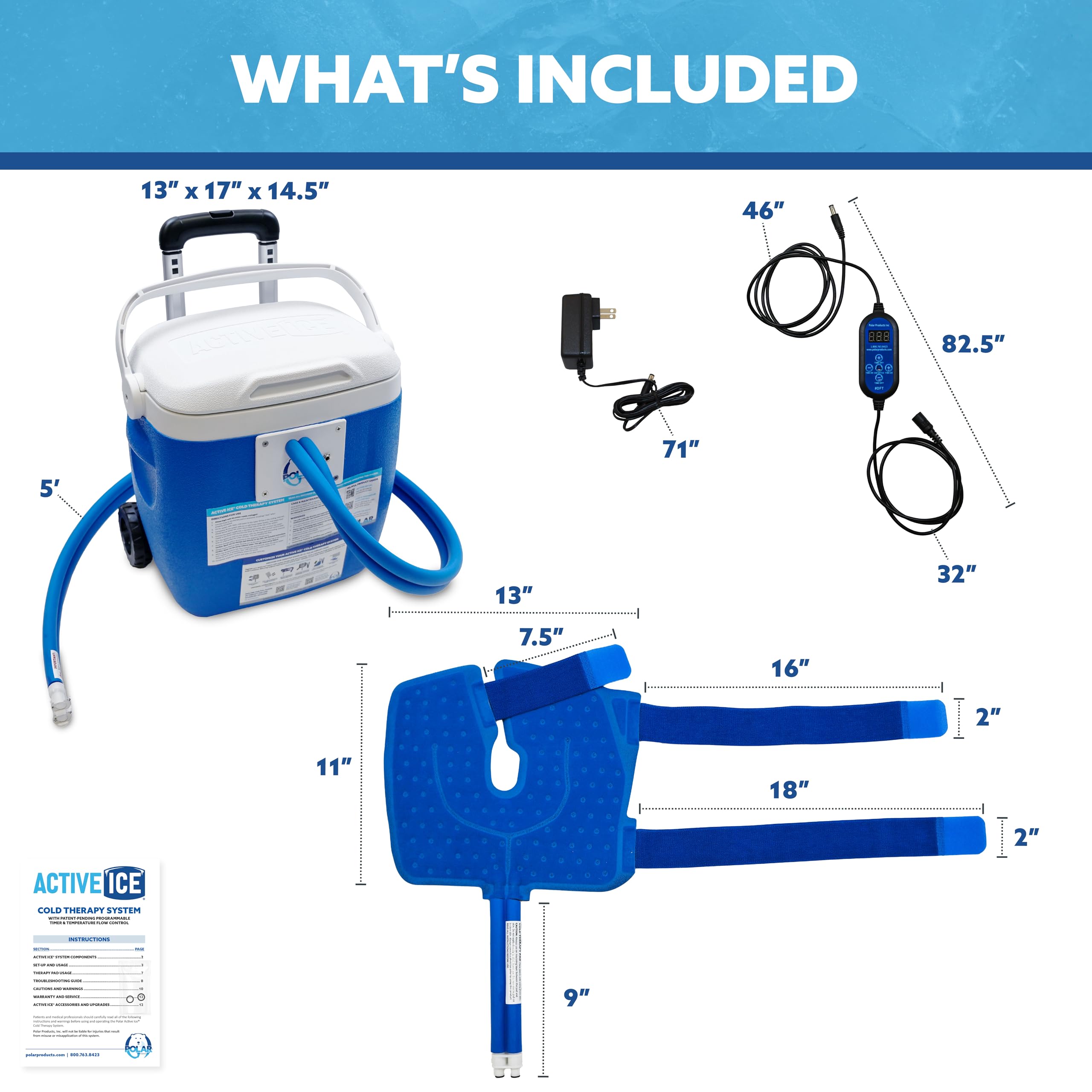 Polar Active Ice 3.0 16-quart reservoir keeps cold therapy going longer