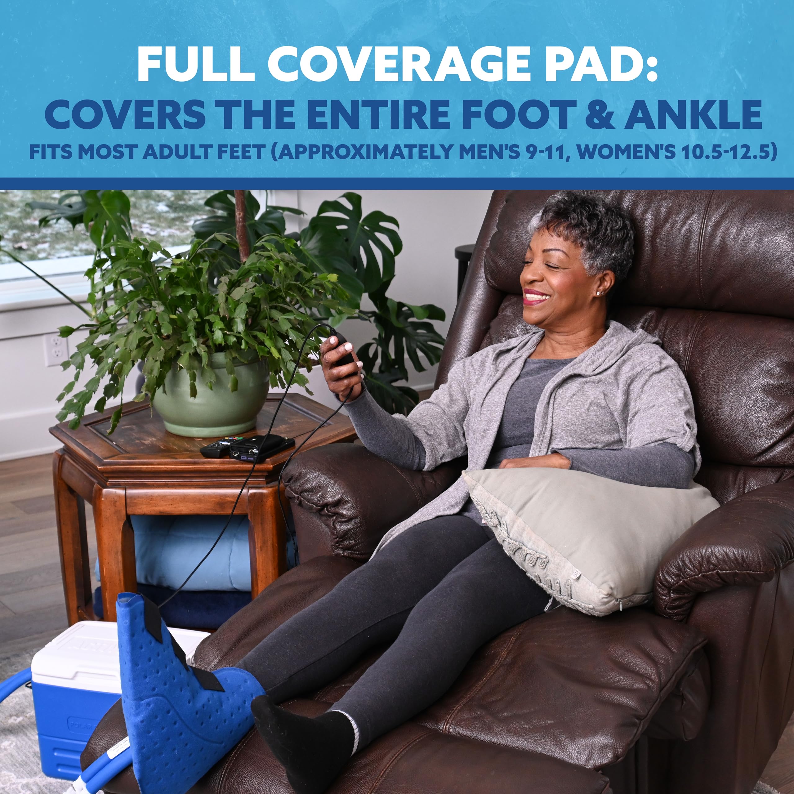 Polar Active Ice 3.0 foot and ankle pad delivers full coverage during treatment