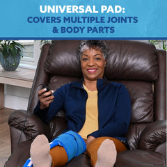Polar Active Ice 3.0 knee therapy pad attached with adjustable belt