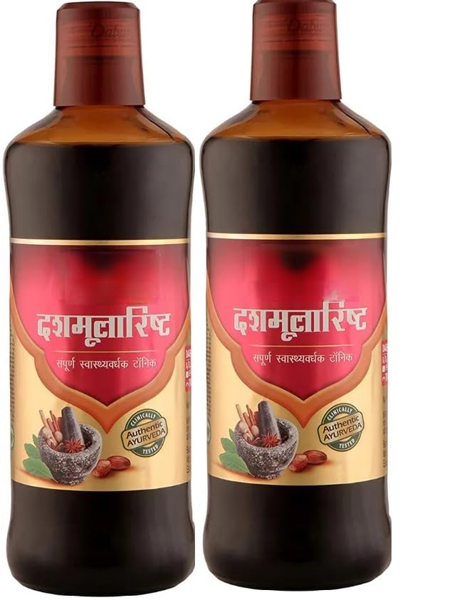 Polet Dashmularishta syrup bottles in a two-pack for easy daily use.