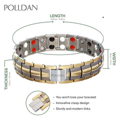 POLLDAN gift box presentation for this titanium bracelet.