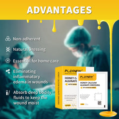 POLYNEW impregnated dressing 2x2 inch with calcium alginate for absorbent wound coverage