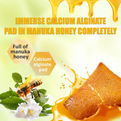 POLYNEW non-adherent dressing 2x2 inch with Manuka honey for comfortable changes