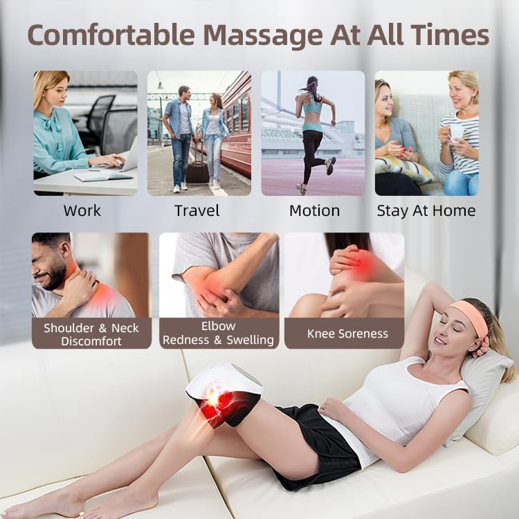 POPFIRST cordless knee massager for massage anywhere, anytime