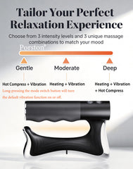 Porston heated muscle scraper tool used on back and waist for contouring care.