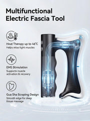 Porston heated muscle scraper tool cordless USB-C charging for convenient use.