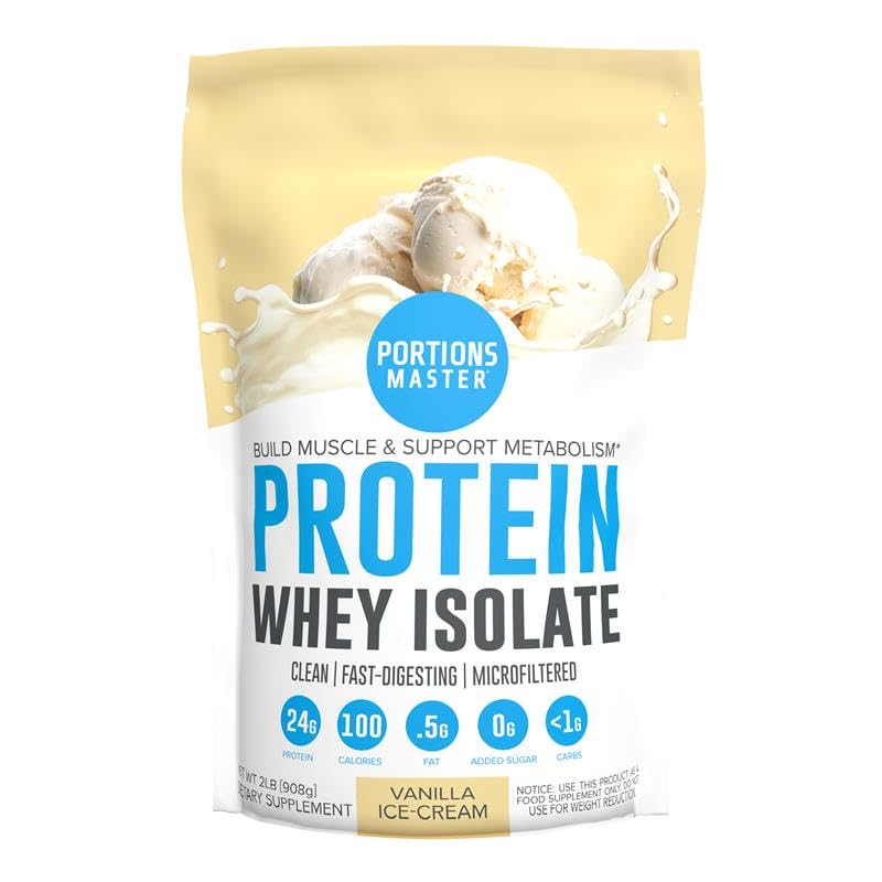 Portions Master CFM Whey Isolate bottle pour for fast post-workout protein