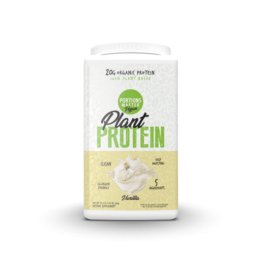 Portions Master Plant Protein bottle pour for a smooth post-workout shake