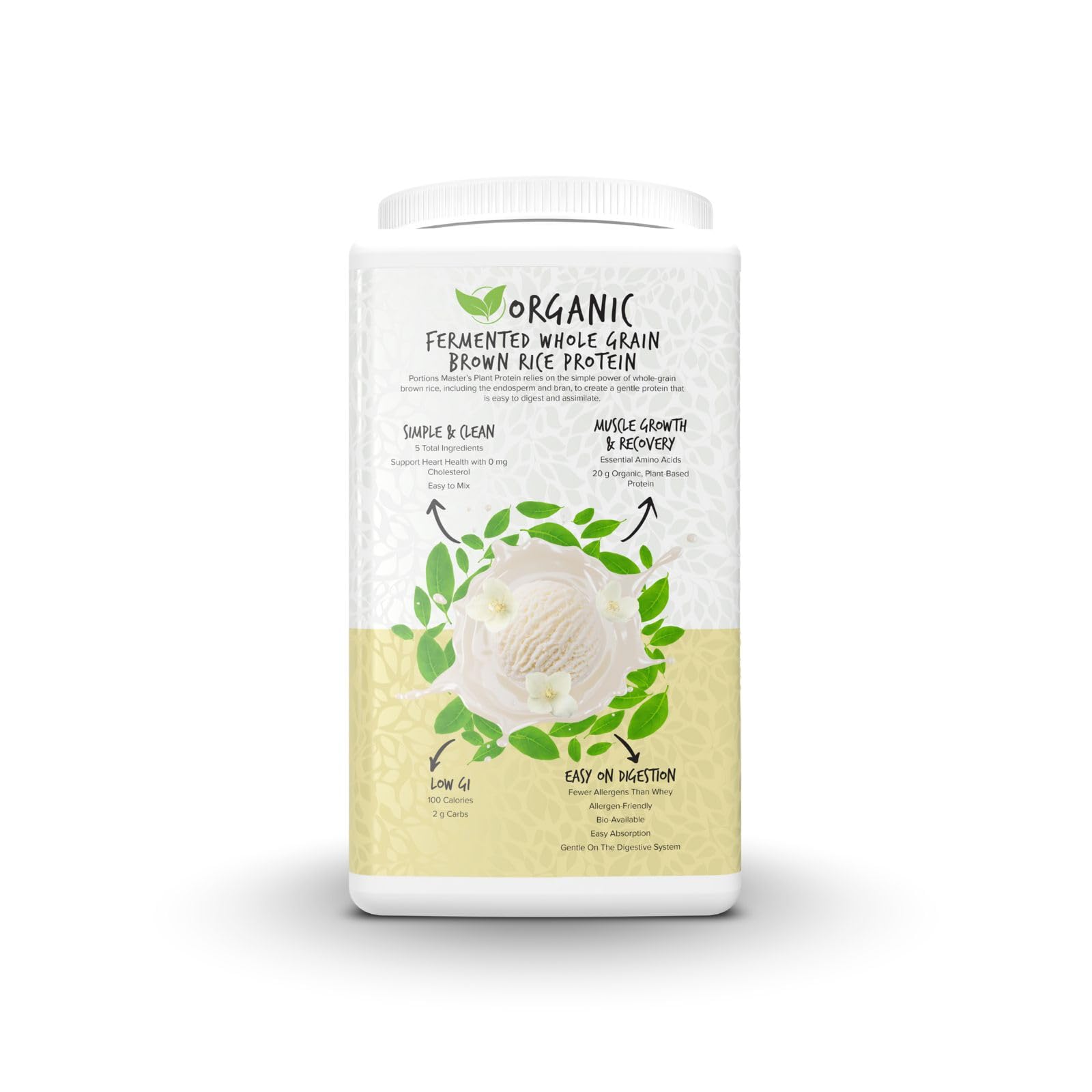 Portions Master Plant Protein shake prep creates a creamy plant-based smoothie