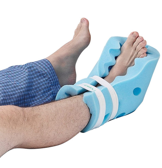 Posey TIDI 6127 heel guards side view with open heel for pressure relief
