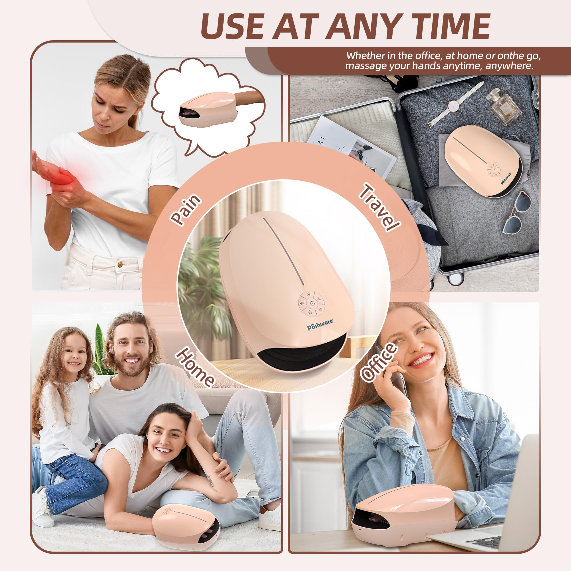 POSHware ergonomic design for comfortable sessions and easy handling.