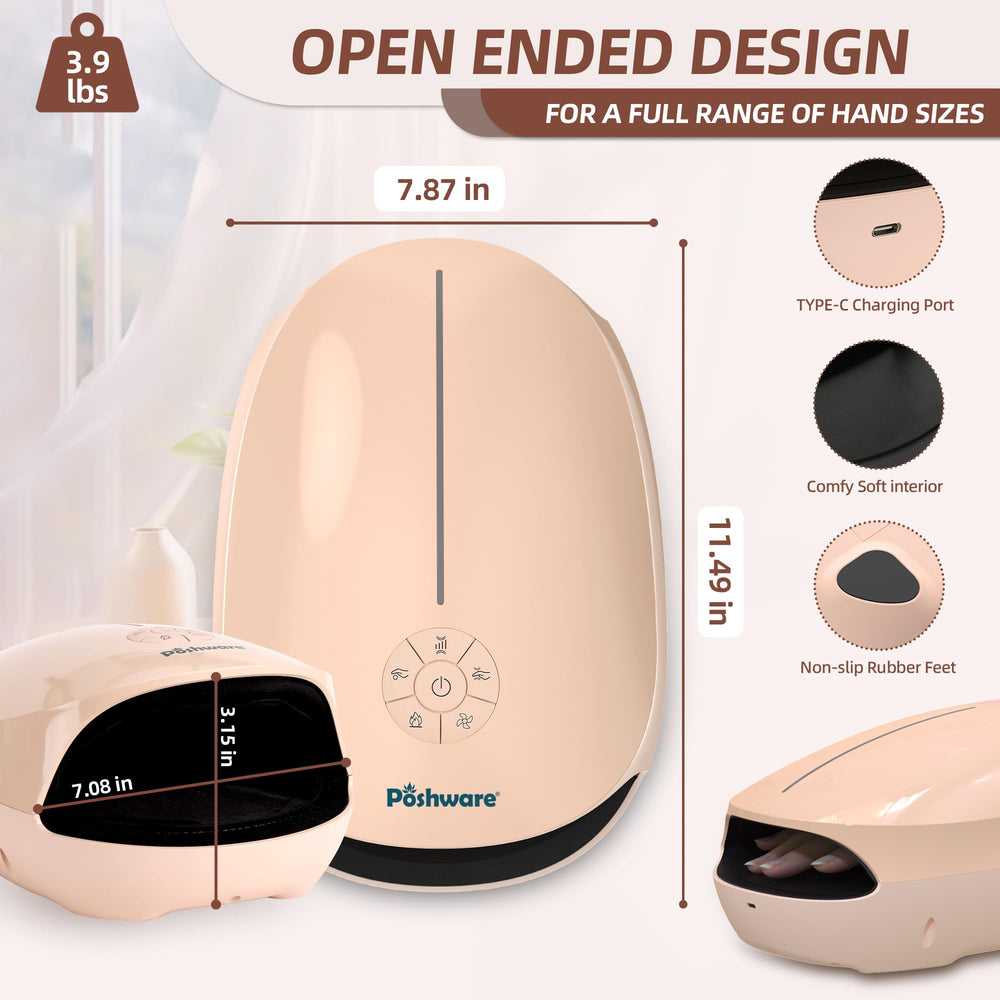 POSHware rechargeable design with Type-C charge enables on-the-go use.