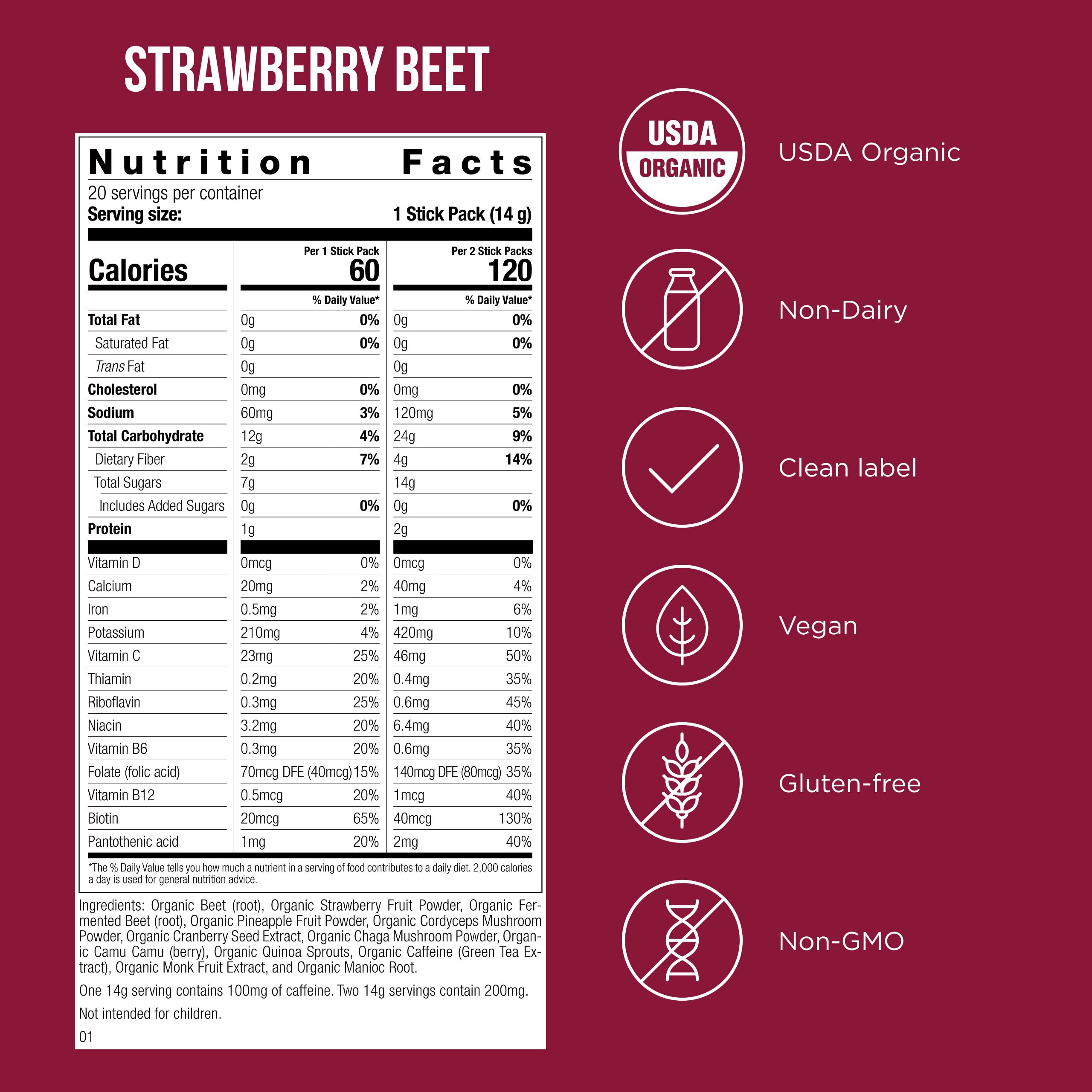 Possible pre-workout strawberry beet serve glass highlights refreshing flavor and stamina.
