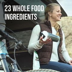 Possible SuperGreens gluten free mix in a bowl suggests allergy friendly nutrition