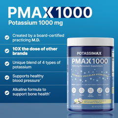 PotassiMax PMAX1000 powder dissolving in water for easy daily hydration