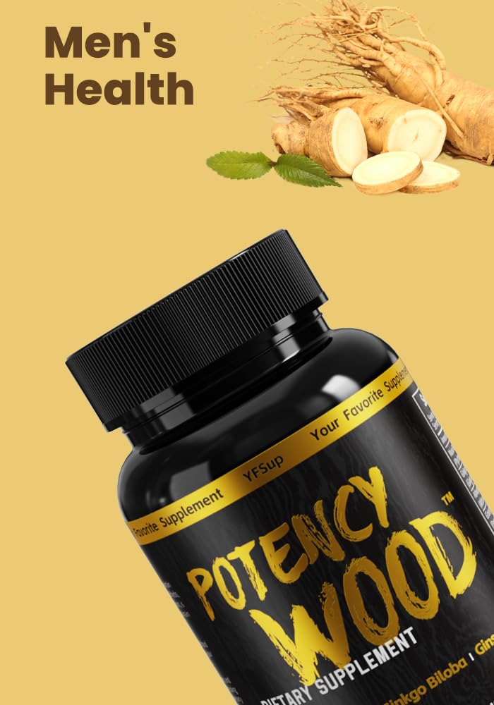 Potency Wood package design emphasizes natural ingredients and circulation support