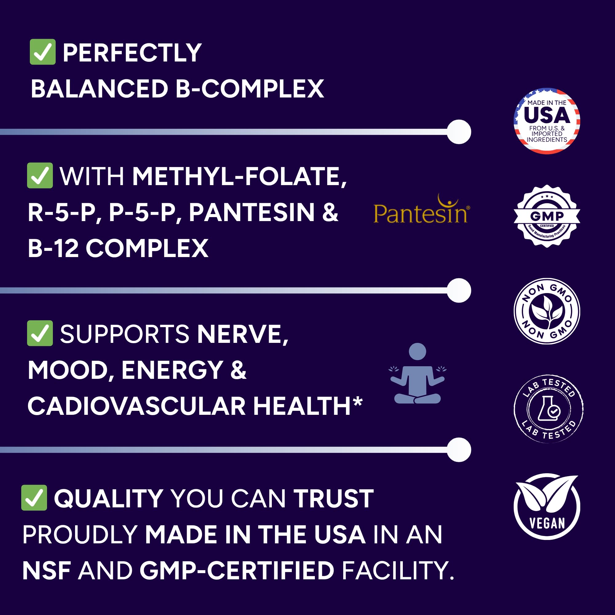 Potent Nutri Low Dose B-Complex capsules close-up highlighting bioavailable vitamins for daily wellness.