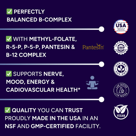 Potent Nutri Low Dose B-Complex capsules close-up highlighting bioavailable vitamins for daily wellness.